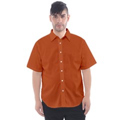 True Rust Color Men s Short Sleeve Shirt