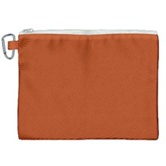 True Rust Color Canvas Cosmetic Bag (xxl) by SpinnyChairDesigns