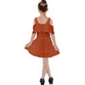 True Rust Color Kids  Shoulder Cutout Chiffon Dress View2