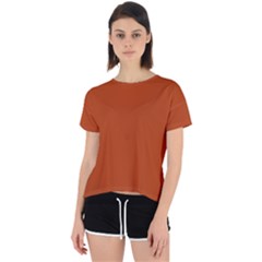 True Rust Color Open Back Sport Tee by SpinnyChairDesigns