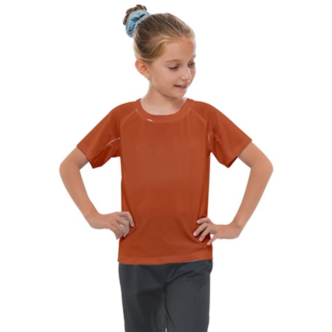 True Rust Color Kids  Mesh Piece Tee by SpinnyChairDesigns