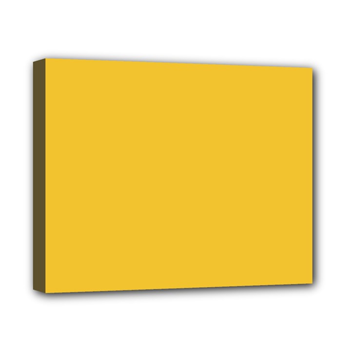 True Saffron Yellow Color Canvas 10  x 8  (Stretched)