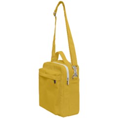 True Saffron Yellow Color Crossbody Day Bag by SpinnyChairDesigns