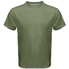 Sage Green Color Men s Cotton Tee by SpinnyChairDesigns