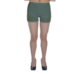 Sage Green Color Skinny Shorts by SpinnyChairDesigns