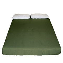 Sage Green Color Fitted Sheet (queen Size) by SpinnyChairDesigns