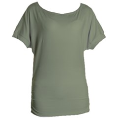 Sage Green Color Women s Oversized Tee by SpinnyChairDesigns