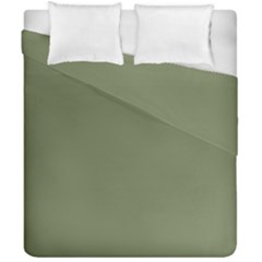 Sage Green Color Duvet Cover Double Side (california King Size) by SpinnyChairDesigns