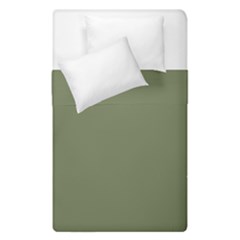 Sage Green Color Duvet Cover Double Side (single Size) by SpinnyChairDesigns