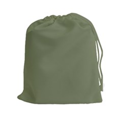 Sage Green Color Drawstring Pouch (2xl) by SpinnyChairDesigns