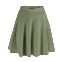 Sage Green Color High Waist Skirt by SpinnyChairDesigns