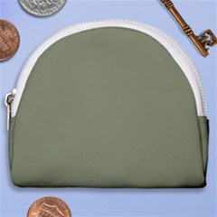 Sage Green Color Horseshoe Style Canvas Pouch by SpinnyChairDesigns