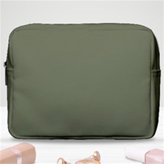 Sage Green Color Make Up Pouch (large) by SpinnyChairDesigns