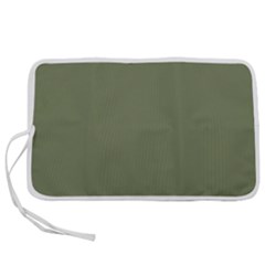 Sage Green Color Pen Storage Case (l) by SpinnyChairDesigns