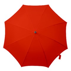 Scarlet Red Color Hook Handle Umbrellas (small) by SpinnyChairDesigns