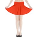 Scarlet Red Color Mini Flare Skirt View3