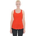 Scarlet Red Color Piece Up Tank Top View1