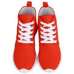 Scarlet Red Color Women s Lightweight High Top Sneakers by SpinnyChairDesigns