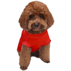 Scarlet Red Color Dog T-shirt by SpinnyChairDesigns