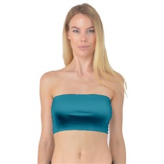 True Teal Blue Color Bandeau Top by SpinnyChairDesigns