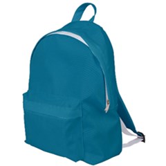 True Teal Blue Color The Plain Backpack by SpinnyChairDesigns