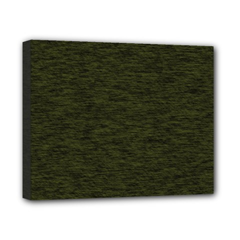 Army Green Color Textured Canvas 10  X 8  (stretched) by SpinnyChairDesigns