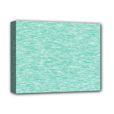 Biscay Green Texture  Deluxe Canvas 14  X 11  (stretched) by SpinnyChairDesigns