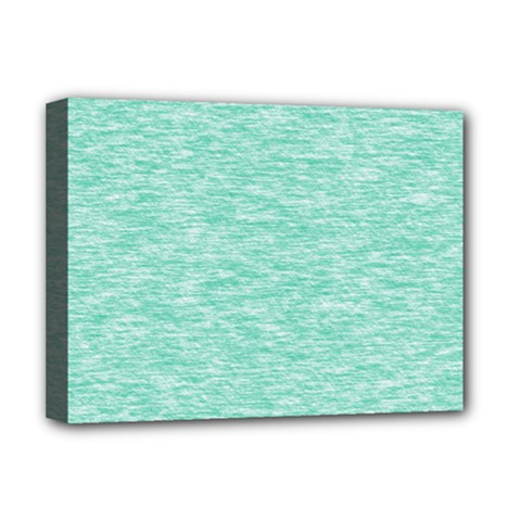 Biscay Green Texture  Deluxe Canvas 16  X 12  (stretched)  by SpinnyChairDesigns