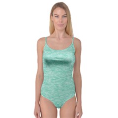 Biscay Green Texture  Camisole Leotard  by SpinnyChairDesigns