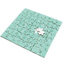 Biscay Green Texture  Wooden Puzzle Square View2