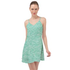 Biscay Green Texture  Summer Time Chiffon Dress by SpinnyChairDesigns