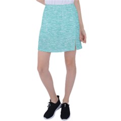 Biscay Green Texture  Tennis Skirt by SpinnyChairDesigns