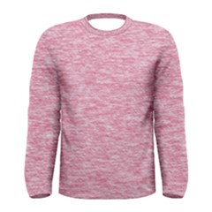 Blush Pink Textured Men s Long Sleeve Tee by SpinnyChairDesigns