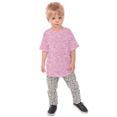 Blush Pink Textured Kids  Raglan Tee