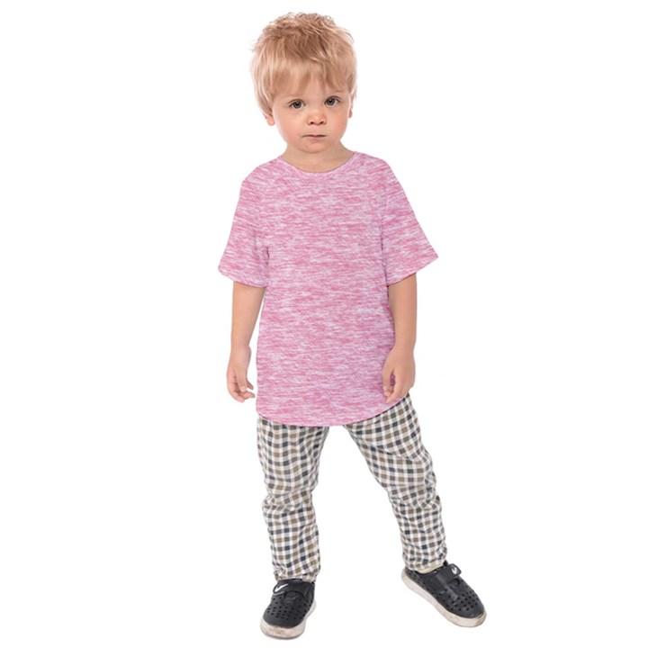 Blush Pink Textured Kids  Raglan Tee