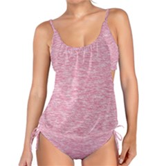 Blush Pink Textured Tankini Set by SpinnyChairDesigns