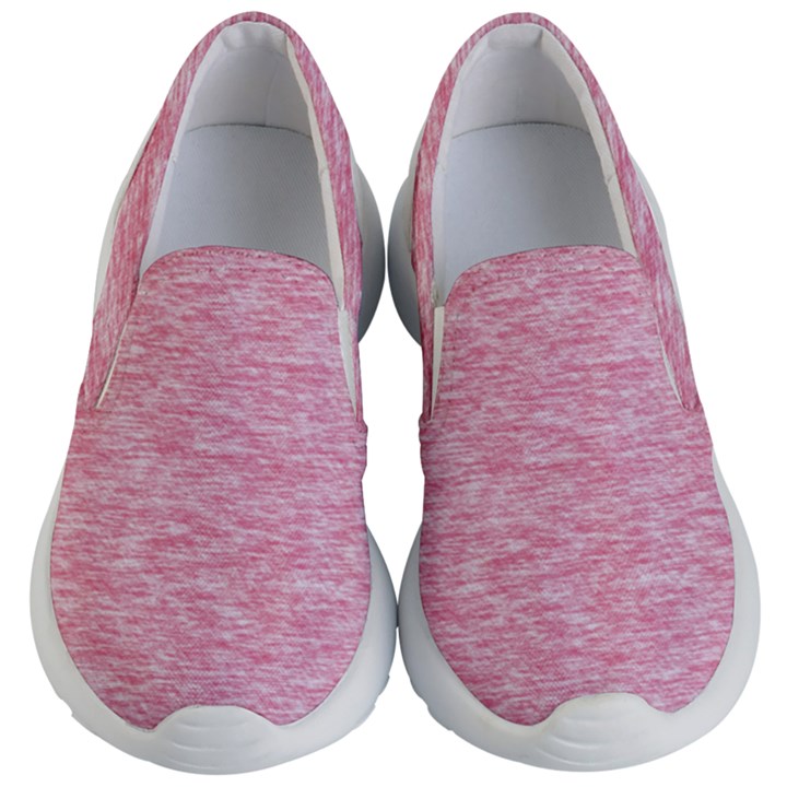 Blush Pink Textured Kids Lightweight Slip Ons