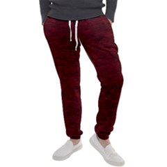 Dark Red Texture Men s Jogger Sweatpants by SpinnyChairDesigns