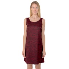 Dark Red Texture Sleeveless Satin Nightdress by SpinnyChairDesigns