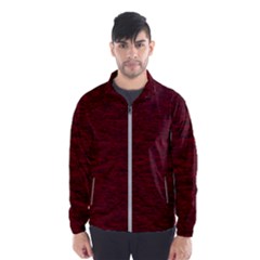 Dark Red Texture Men s Windbreaker by SpinnyChairDesigns