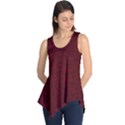 Dark Red Texture Sleeveless Tunic View1