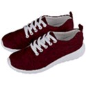 Dark Red Texture Men s Lightweight Sports Shoes View2