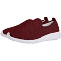 Dark Red Texture Men s Slip On Sneakers View2