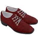 Dark Red Texture Women Heeled Oxford Shoes View3