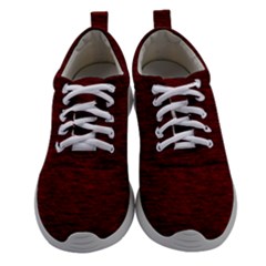 Dark Red Texture Athletic Shoes by SpinnyChairDesigns