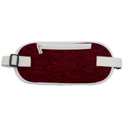 Dark Red Texture Rounded Waist Pouch by SpinnyChairDesigns