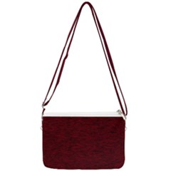 Dark Red Texture Double Gusset Crossbody Bag by SpinnyChairDesigns