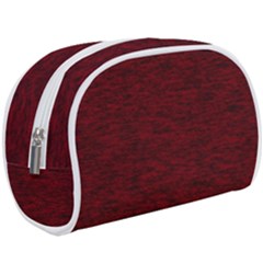 Dark Red Texture Makeup Case (large) by SpinnyChairDesigns