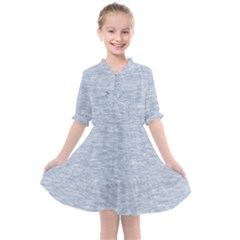 Fade Pale Blue Texture Kids  All Frills Chiffon Dress by SpinnyChairDesigns