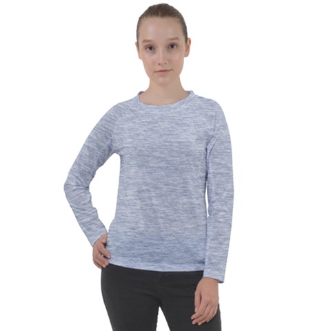 Fade Pale Blue Texture Women s Long Sleeve Raglan Tee by SpinnyChairDesigns